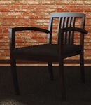Amber Series Black Cherry Slat Back Wood Guest Chair CHAIR-12