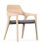 iDesk CRZ505 Natural Ash Crazy Horse Side Chair with Coal Fabric Seat