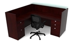 Mahogany Jade Reception Desk JA-124N-MAHO