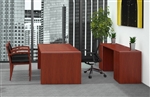 Ruby Executive Desk and Credenza Set by Cherryman