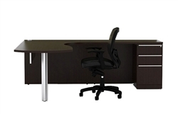 VL-719 Verde Series L Shaped Desk with Return by Cherryman