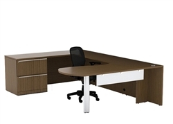 Verde Series VL-725 Modern Desk with Lateral File by Cherryman