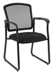 Dakota 2 Black Sled Base Mesh Guest Chair 7055SB by Eurotech