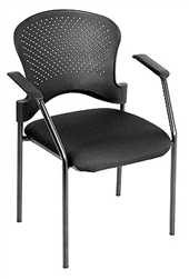 Breeze Series Black Guest Chair FS9077 by Eurotech