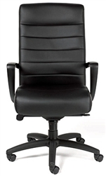 Manchester Black or Brown Leather Office Chair LE150 by Eurotech