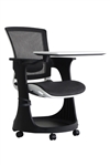 Eduskate White and Black Tablet Chair by Eurotech Seating