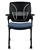Roma Black Polypropylene Back Nesting Chair with Upholstered Seat by Global