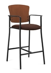 Twilight Contemporary Wood Back Bar Stool 2188 by Global