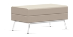 Wind Linear Vinyl Ottoman 3361BLM by Global