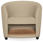 Sirena 3372LM Leather Lounge Chair with Storage Shelf by Global