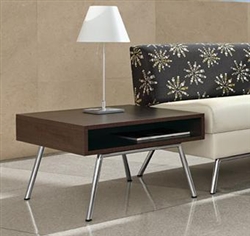 Wind Linear Series Side Table with Metal Legs 3879 by Global