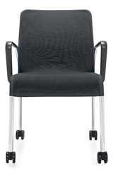 Global Total Office 5942C Lite Series Mesh Chair with Loop Arms and Casters