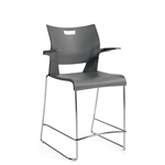 Duet Barstool with Arms 6630 by Global