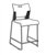 Stackable Duet Series Counter Height Barstool 6663 by Global