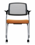 Global Spritz Mesh Back Arm Chair with Flip Up Seat 6765FC