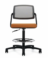 Global 6767-6 Spritz Mesh Back Drafting Chair with Foot Ring