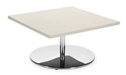 Jeo Series Square Top Coffee Table with Chrome Base by Global