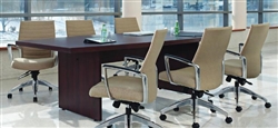 Global 10' Boat Shaped Boardroom Table GCT10WBX2BU