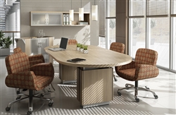 Global Zira 8' Oval Boardroom Table