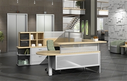 Custom Zira Series Reception Desk by Global Total Office