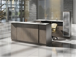 Zira Two Tone U Shaped Reception Desk by Global Total Office