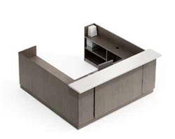 Zira Contemporary U Shaped Reception Desk by Global Total Office