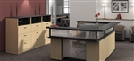 U Shaped Zira Reception Desk with Filing Cabinets by Global Total Office