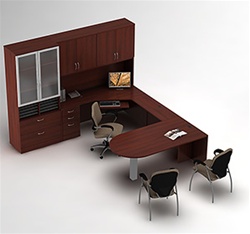 Global Zira Series Executive Desk Layout 3