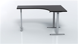 Mayline ML Series Height Adjustable Workstation with Left Handed Top 53346SLLH