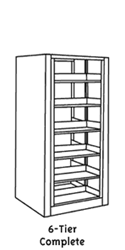 Mayline ARCB24726S 6 Tier Arc Rotary File Cabinet