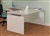 Sea Salt Finished Straight Front Medina Desk with Return and Pedestal by Mayline