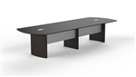 Mayline Medina Series 12' Mocha Conference Table with Optional Power