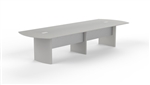 Mayline Medina Series 12' Textured Sea Salt Conference Table with Optional Power