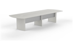 Mayline Medina 14' Textured Sea Salt Conference Table with Optional Power