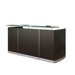 Mayline MNRS Medina Glass Accented Reception Desk