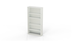 Mayline Medina Series MVB5TSS 5 Shelf Bookcase with Sea Salt Finish