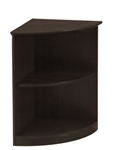 Mayline Medina Series MVBQ2LDC 2 Shelf Corner Bookcase in Mocha