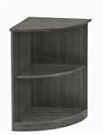Mayline Medina Series Gray Steel Wood Laminate Corner Bookcase MVBQ2LGS