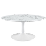 Modway EEI-1140 Lippa Collection Artificial Marble Coffee Table with 42" Top