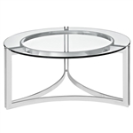 Modway EEI-1438 Signet Coffee Table with Circular Glass Top