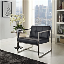 Hover Contemporary Vinyl Guest Chair by Modway