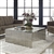 Modway Gridiron EEI-284-SLV Modern Glass Coffee Table