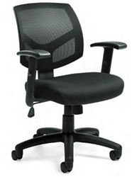 Offices To Go Mid Back Black Mesh Managers Chair 11514B