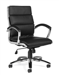 Segmented Cushion Luxhide Office Chair 11648B by Offices To Go