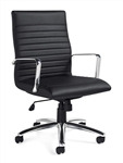 Luxhide Leather Offices To Go Executive Ribbed Back Conference Chair 11730B