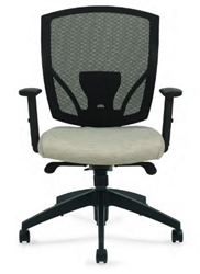 Offices To Go Mesh Back Chair with Custom Seat Upholstery