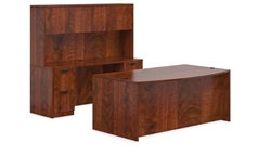7 Piece Dark Cherry Executive Furniture Configuration by Offices To Go