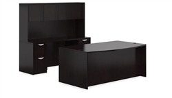 Offices To Go SL-I-AEL Desk Layout with Espresso Finish