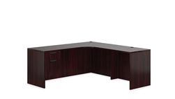 Offices To Go Superior Laminate Corner Desk in Mahogany