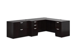 Espresso Desk and Lateral File Cabinet Set SL-N-AEL by Offices To Go